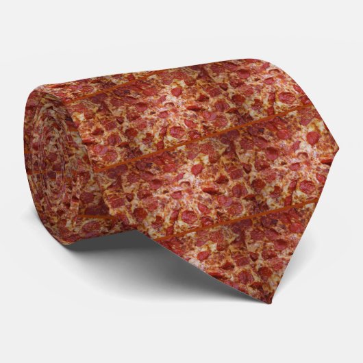 Cravate Pepperoni Pizza Necktie (Roulé)