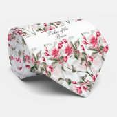 Cravate Père de la mariée Belle aquarelle rose (Roulé)