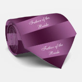 Cravate Père de la Mariée, Bourgogne et rose (Roulé)