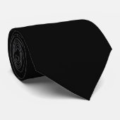 Cravate Père de la mariée Cadeau de la mariée noir (Roulé)