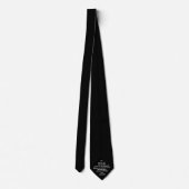 Cravate Père de la mariée Cadeau de la mariée noir (Dos)