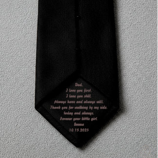 Cravate Père de la mariée Cadeau de la mariée noir