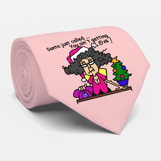 Cravate Père Noël appelée (Roulé)