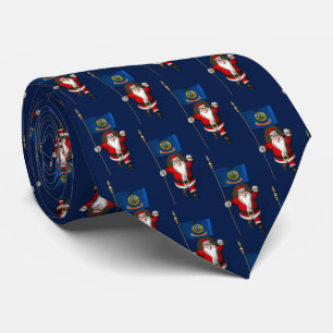 Cravate Père Noël Avec Drapeau De L'Idaho