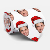 Cravate Père Noël Chapeau de Noël Photo de Visage Personna (Roulé)