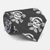 Cravate Père Noël Crossbones crâne dans un style sucré moc (Roulé)