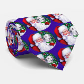 Cravate Père Noël Dalmatien à Noël (Roulé)