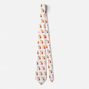 Cravate Père Noël Disco Lama Funny Minimaliste Noël