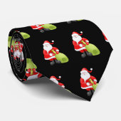 Cravate Père Noël en Noël noir (Roulé)