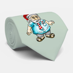 Cravate Père Noël en sandales