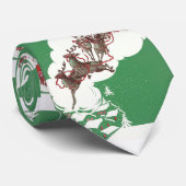 Cravate Père Noël et Reindeer à la veille de Noël (Roulé)