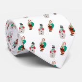 Cravate Père Noël et Snowman (Roulé)