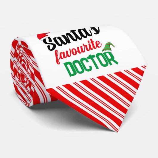 Cravate Père Noël préféré docteur Noël elfe casquette drôl (Roulé)