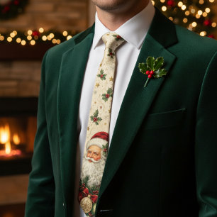 Cravate Père Noël victorien vintage Noël nostalgique de No