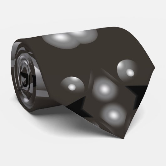 Cravate Performance stellaire Art Abstrait moderne (Roulé)