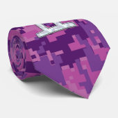 Cravate Perle comme Gemini Zodiac Symbole Camouflage numér (Roulé)