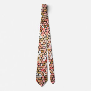 Cravate Perles de mosaïque de corail