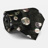 Cravate Perles en verre et paillettes (Roulé)