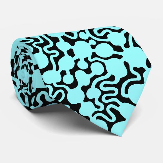 Cravate Perpetpetual Ant Farm v2 - Bleu glacé sur noir (Roulé)