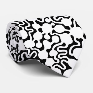 Cravate Perpetual Ant Farm v2 - Blanc sur Noir