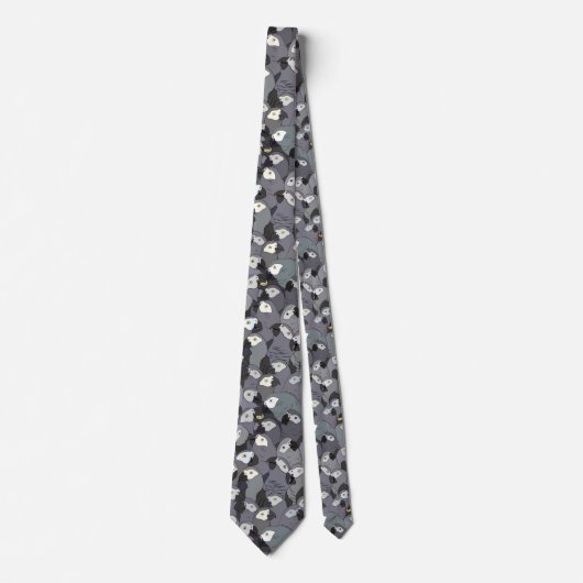 Cravate Perroquet gris d'Afrique - Partout Motif (Devant)