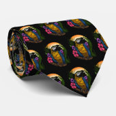 Cravate Perroquet Tropical (Roulé)