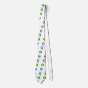Cravate Perroquet vert mignon