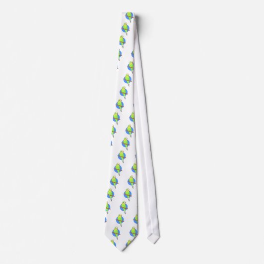 Cravate Perroquet vert mignon (Devant)