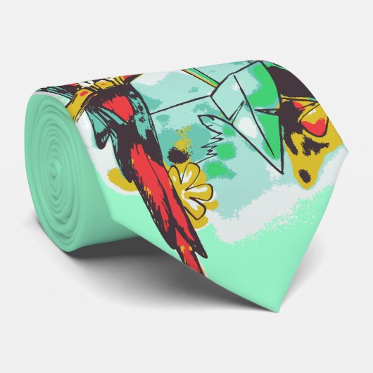 Cravate Perroquets (Roulé)