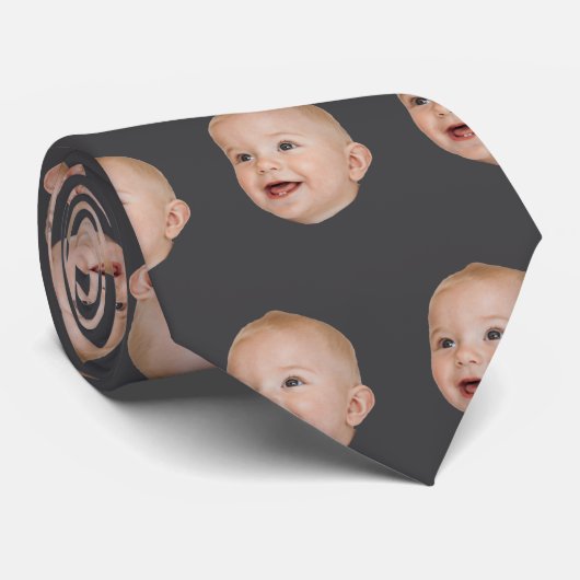Cravate Personalized Face Custom Photo Gift For Men (Roulé)