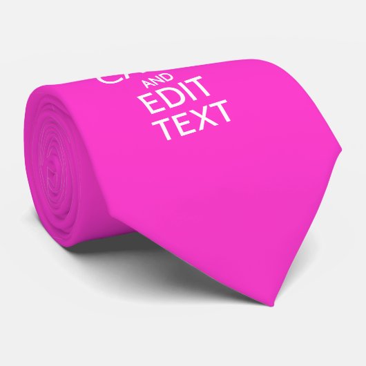 Cravate Personalized KEEP CALM AND Edit Text Hot Pink (Roulé)