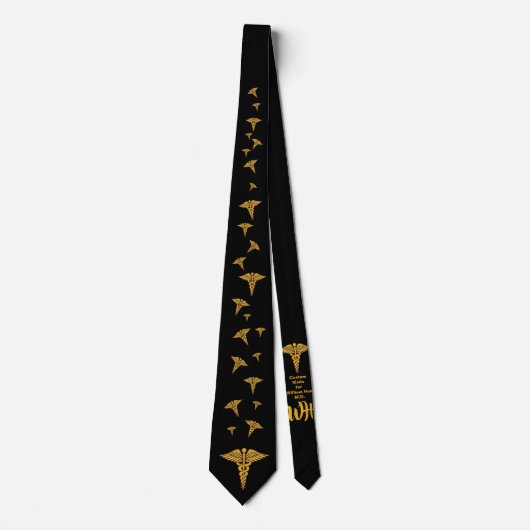 Cravate Personalized Physician's Caduceus Neck Tie (Devant)