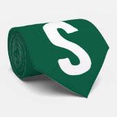 Cravate Personalized Trendy olive green Modern letters (Roulé)