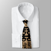 Cravate Personnages chinois - Motif des symboles chanceux (Attaché)
