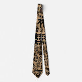 Cravate Personnages chinois - Motif des symboles chanceux (Devant)