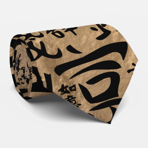 Cravate Personnages chinois - Motif des symboles chanceux