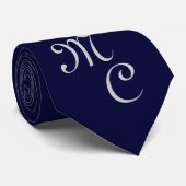 Cravate personnalisable de monogramme (Roulé)