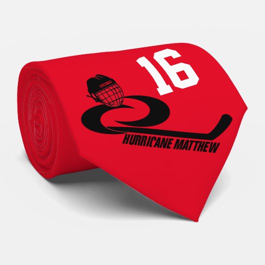 Cravate personnalisable d'hockey d'équipe de (Roulé)