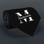 Cravate Personnalisé Personnalisé Fait Monogramme<br><div class="desc">Cravate Monogramme personnalisée sur mesure de Ricaso - ajoutez votre propre monogramme / initiale et nom à ce cravate personnalisable (disponible en d'autres couleurs en magasin)</div>