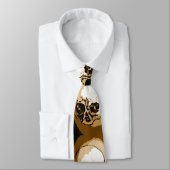 Cravate personnalisée de dessin main crâne (Attaché)