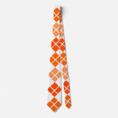 Cravate personnalisée Jacquard orange (Devant)