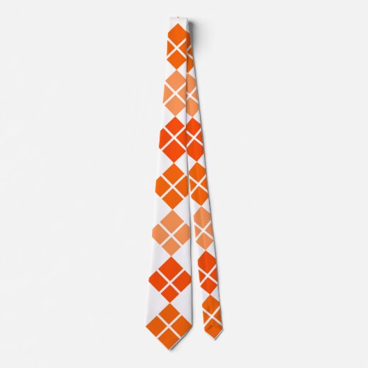 Cravate personnalisée Jacquard orange (Devant)