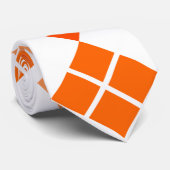 Cravate personnalisée Jacquard orange (Roulé)