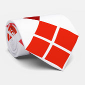 Cravate personnalisée Jacquard rouge (Roulé)