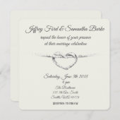 Cravate personnalisée le faire-part de mariage de (Devant / Derrière)