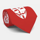 Cravate Personnaliser Anonymous face party (Roulé)