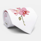 Cravate Personnaliser Aquarelle Rose Moth Orchidées Flower (Roulé)