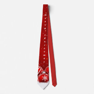 Cravate Personnaliser Noël rouge