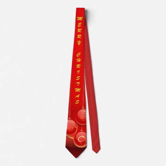 Cravate Personnaliser Noël rouge (Devant)