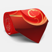 Cravate Personnaliser Noël rouge (Roulé)